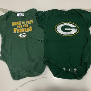 3-6 month Green Bay Packers onesies